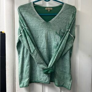 Green Democracy Boho Sweatshirt 3/4 sleeve